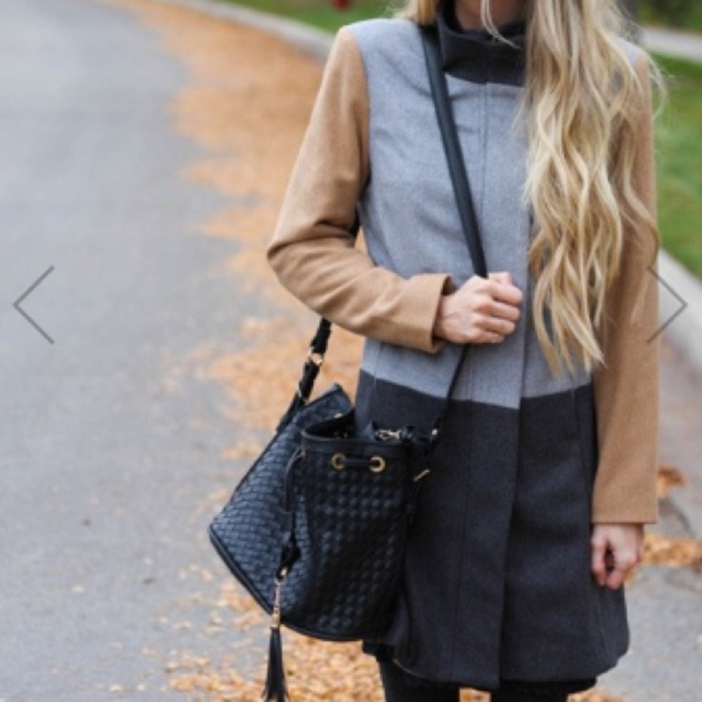 Boutique color block coat (XS)